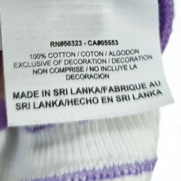 Vtg Y2K NIKE Purple White Wide Rugby Stripe Ribbed Cotton Long Tank Top Sporty S - Picture 7 of 9